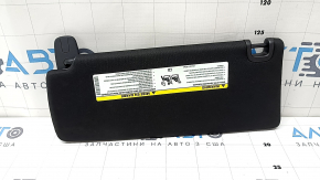 Right visor for Jeep Cherokee KL 19-22, black, without hook, with backlight