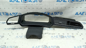 Central dashboard trim for VW Tiguan 18-24, graphite, with air ducts, type 2, without left air duct
