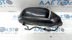 Right side mirror assembly for Jeep Cherokee KL 14-23, 7+7 pins, BSM, heated, backlit, turn signal, black