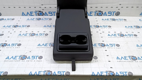Rear seat backrest, center, BMW X1 F48 16-22, black leather, with armrest, with frame, stretched leather