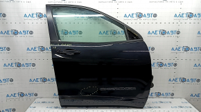 Jeep Cherokee KL 14-23 keyless front right door assembly, black PXJ, color-matched trim, bumper, dents