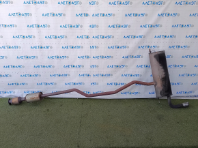 Exhaust pipe for 1 Ford Fusion mk5 13-19 2.0 hybrid, plug-in with catalytic converter, rusty