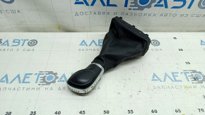 VW Tiguan 18-24 black leather gear knob, no trim, scratches