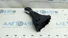 VW Tiguan 18-24 black leather gear knob, no trim, scratches