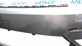 Front bumper, bare, VW Tiguan 18-21 R-Line, silver LB7S, pinned, scratches, chips, cracked paint