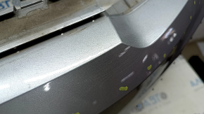 Front bumper, bare, VW Tiguan 18-21 R-Line, silver LB7S, pinned, scratches, chips, cracked paint