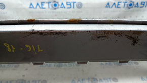 Front bumper, bare, VW Tiguan 18-21 R-Line, silver LB7S, pinned, scratches, chips, cracked paint