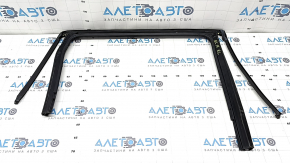 Upper rear left door molding Jeep Cherokee KL 14-22 matte, with glass seal