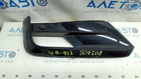 Lower grille of the front bumper, left, VW Tiguan 18-21, black gloss, with parking sensors, R-Line, sand, chips, scratches