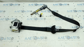 Passenger seat belt with tensioner for VW Tiguan 18-21, black, water-resistant, tensioner, dry-cleanable