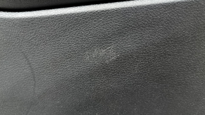 Jeep Cherokee KL 19-22 front right door panel, black with black leather insert, black leather armrest, gray molding, with handle, scratches