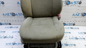 Passenger seat for Toyota Prius 30 12-15 without airbag, without headrest, mechanical, beige velour, dry-cleanable