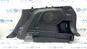 Right arch trim for Jeep Cherokee KL 19-23, black, for electric door and subwoofer, scratches, whitened plastic