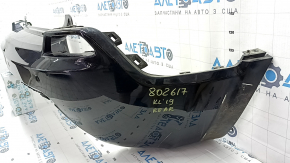Jeep Cherokee KL 19-22 black bare rear bumper, for parking sensors, dented, broken parking sensor mount