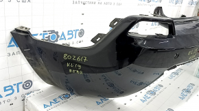 Jeep Cherokee KL 19-22 black bare rear bumper, for parking sensors, dented, broken parking sensor mount