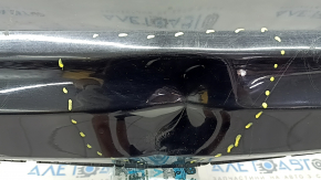 Jeep Cherokee KL 19-22 black bare rear bumper, for parking sensors, dented, broken parking sensor mount