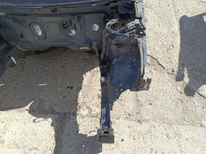 Front left quarter panel of Toyota Prius 30 10-15 on the body, blue