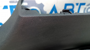 Front right door sill trim for VW Tiguan 18-24, black with chrome insert, R-Line, scratches, broken fastener, crack