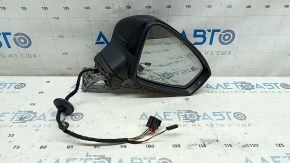 Right side mirror assembly VW Tiguan 18-19, 6+2 pins, BSM, turn signal, heated, black, scratches, chips