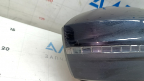 Right side mirror assembly VW Tiguan 18-19, 6+2 pins, BSM, turn signal, heated, black, scratches, chips