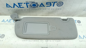 Left visor for Hyundai Santa FE Sport 13-18, gray, without hook, dry-cleanable