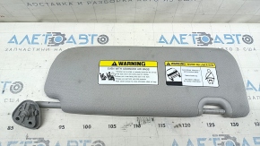 Left visor for Hyundai Santa FE Sport 13-18, gray, without hook, dry-cleanable