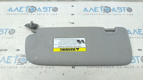 Right sun visor for Hyundai Santa FE Sport 13-18, gray, without hook, dry-cleanable