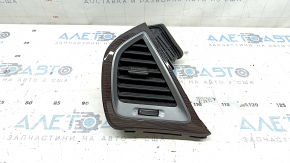 Left front panel air vent deflector for Hyundai Santa FE Sport 17-18 with dark wood insert, scratches