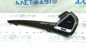 Right front panel air vent deflector for Hyundai Santa FE Sport 17-18 with dark wood insert, scratches