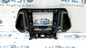 Jeep Cherokee KL 19-22 radio surround with air vents for a large display, gloss black, scratches on the handle