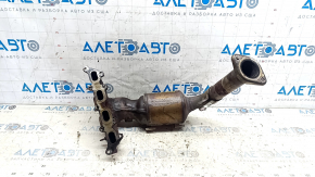 Exhaust manifold with catalytic converter for Fiat 500 12-17, rusty