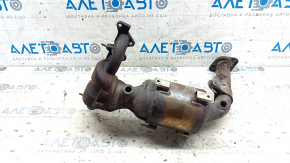 Exhaust manifold with catalytic converter for Fiat 500 12-17, rusty