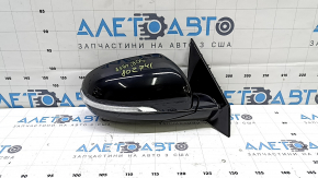 Right side mirror assembly Kia Sorento 16-20, 8 pins, black, turn signal, heated, BSM