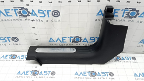 Jeep Cherokee KL 16-22 front left door sill trim, black with chrome, scratches, worn