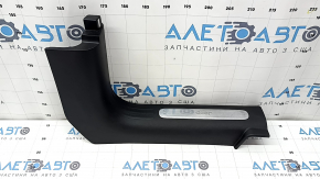 Jeep Cherokee KL 16-22 front right door sill trim, black with chrome, scratches, worn