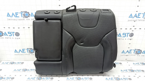 Left rear seat backrest for Jeep Cherokee KL 19 - black leather, with armrest, perforation, dented, dents on the back, broken trim