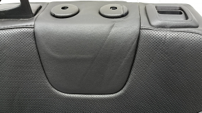 Left rear seat backrest for Jeep Cherokee KL 19 - black leather, with armrest, perforation, dented, dents on the back, broken trim