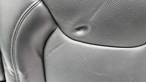 Left rear seat backrest for Jeep Cherokee KL 19 - black leather, with armrest, perforation, dented, dents on the back, broken trim