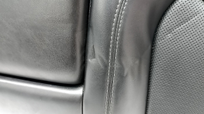 Left rear seat backrest for Jeep Cherokee KL 19 - black leather, with armrest, perforation, dented, dents on the back, broken trim