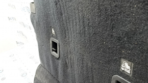 Left rear seat backrest for Jeep Cherokee KL 19 - black leather, with armrest, perforation, dented, dents on the back, broken trim