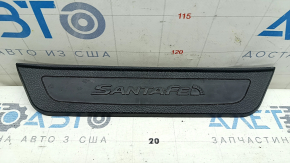 Rear left outer door sill trim for Hyundai Santa FE Sport 13-18, black, worn