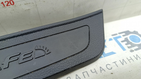 Rear left outer door sill trim for Hyundai Santa FE Sport 13-18, black, worn