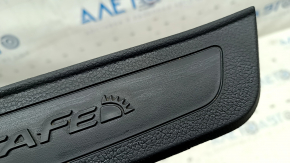 Rear right outer door sill plate for Hyundai Santa FE Sport 13-18, black, worn