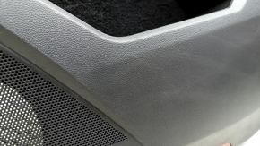 Black rear right door panel for VW Tiguan 18-20, leather armrest, gray leather insert, with handle, scratches