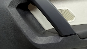 Black rear right door panel for VW Tiguan 18-20, leather armrest, gray leather insert, with handle, scratches
