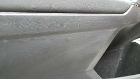 Black front left door panel for a VW Tiguan 18-20, with a buzzer, leather armrest, gray leather insert, with a handle, scratches