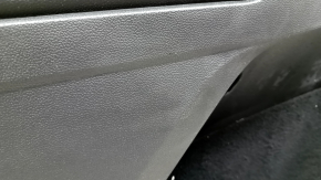 Black rear left door panel for VW Tiguan 18-20, leather armrest, gray leather insert, with handle, scratches