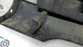 Right threshold for Jeep Cherokee KL 14-22, black, dented and broken fasteners, scratches