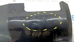 Right threshold for Jeep Cherokee KL 14-22, black, dented and broken fasteners, scratches