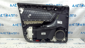 Black front right door panel for a VW Tiguan 18-20, with a buzzer, leather armrest, gray leather insert, with a handle, scratches